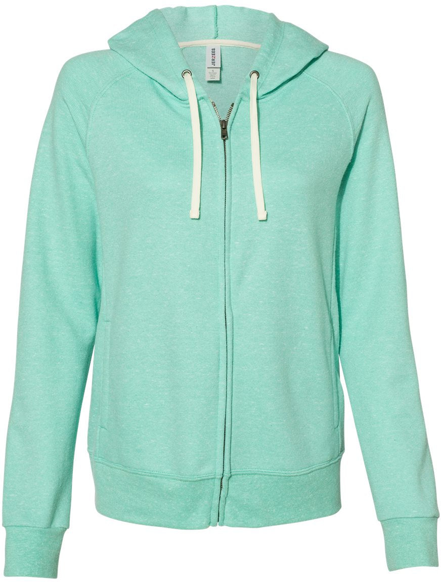 Jerzees Ladies' Snow Heather French Terry Full-Zip Hooded Sweatshirt: A Must-Have Fashion Essential!