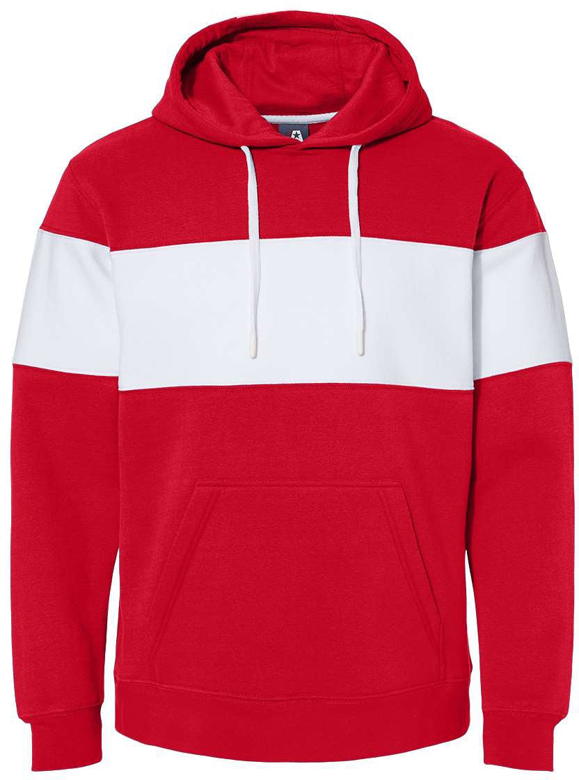 J. America's Stunning Varsity Fleece Colorblocked Hooded Sweatshirt - A Must-Have!