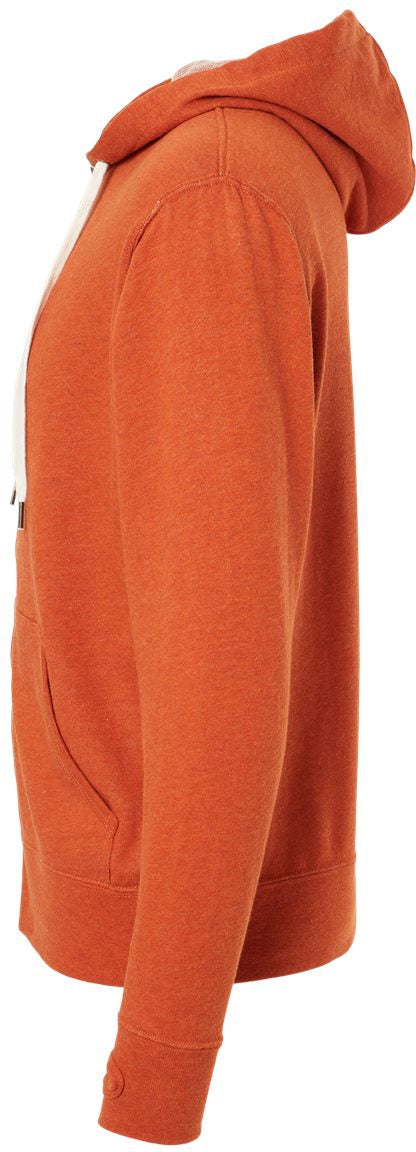 Independent Trading Co. Stylish Heathered French Terry Full-Zip Hooded Sweatshirt