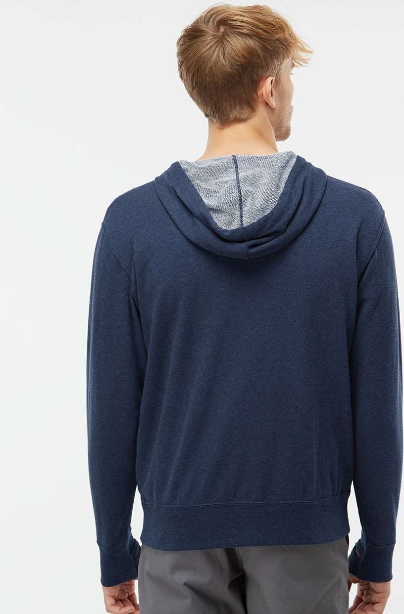 Independent Trading Co. Stylish Heathered French Terry Full-Zip Hooded Sweatshirt