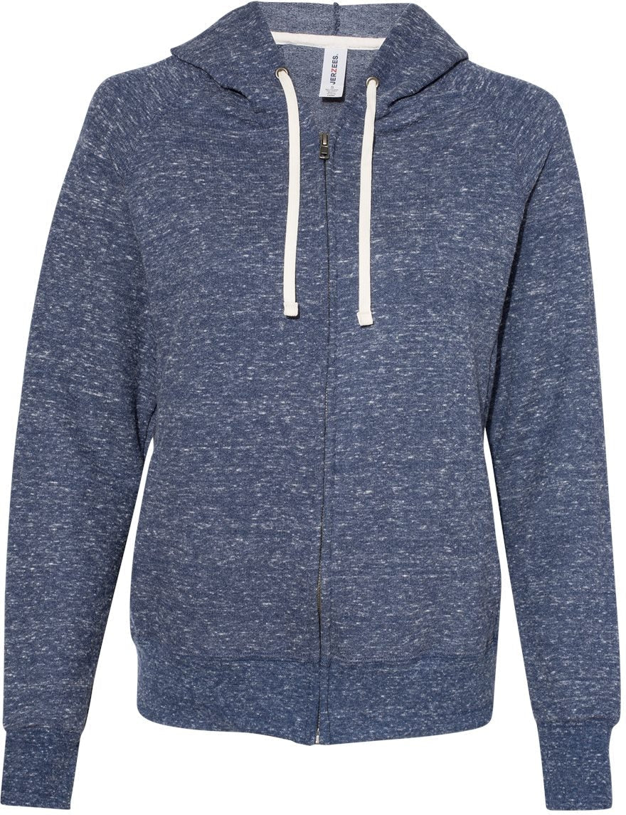 Jerzees Ladies' Snow Heather French Terry Full-Zip Hooded Sweatshirt: A Must-Have Fashion Essential!