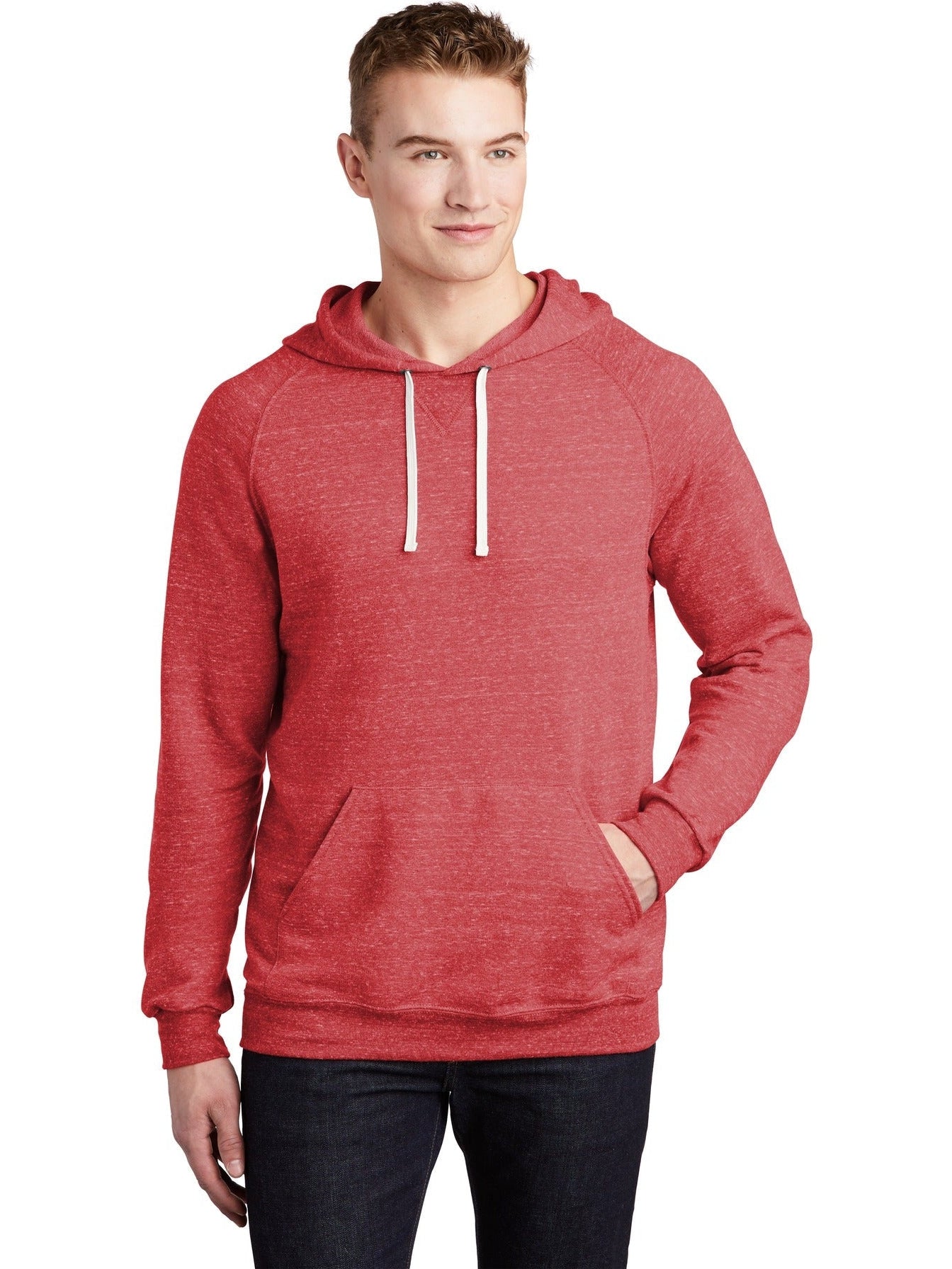 Jerzees Snow Heather French Terry Raglan Hoodie - A Must - Have for Men