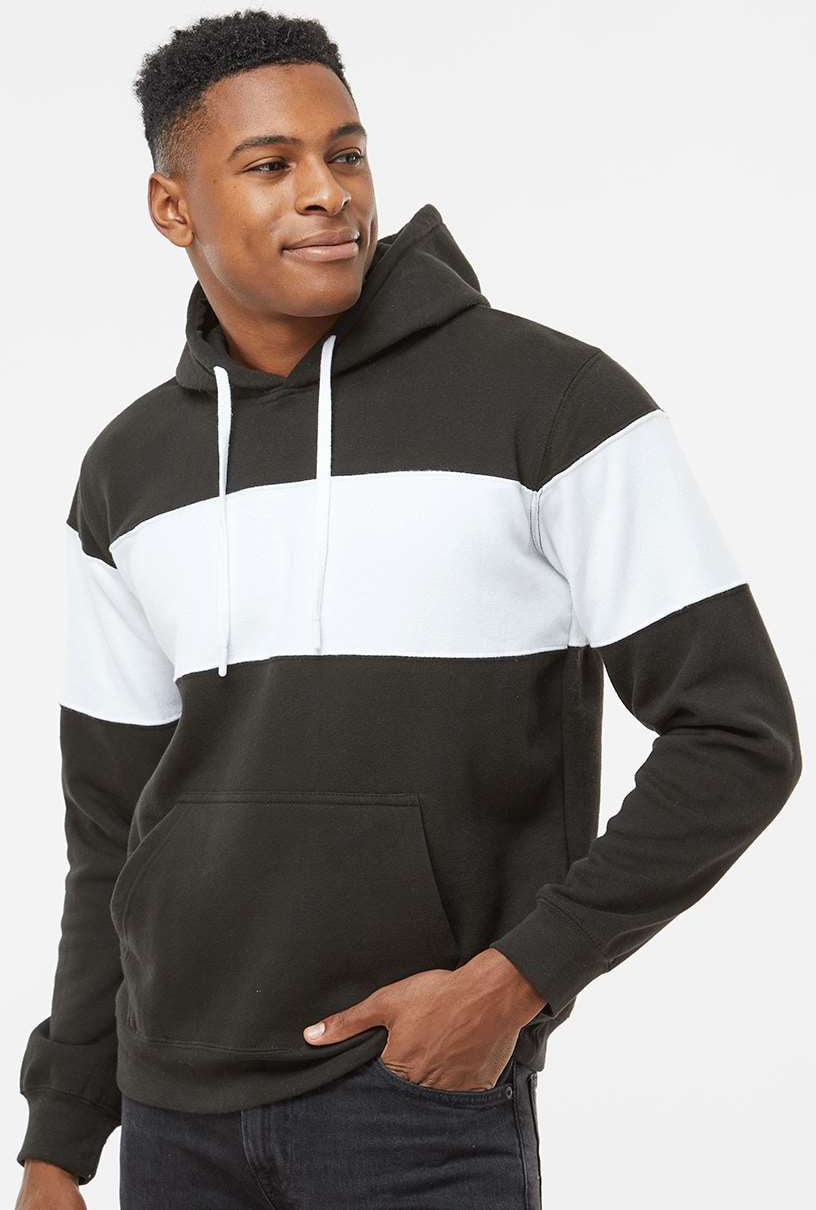 J. America's Stunning Varsity Fleece Colorblocked Hooded Sweatshirt - A Must-Have!
