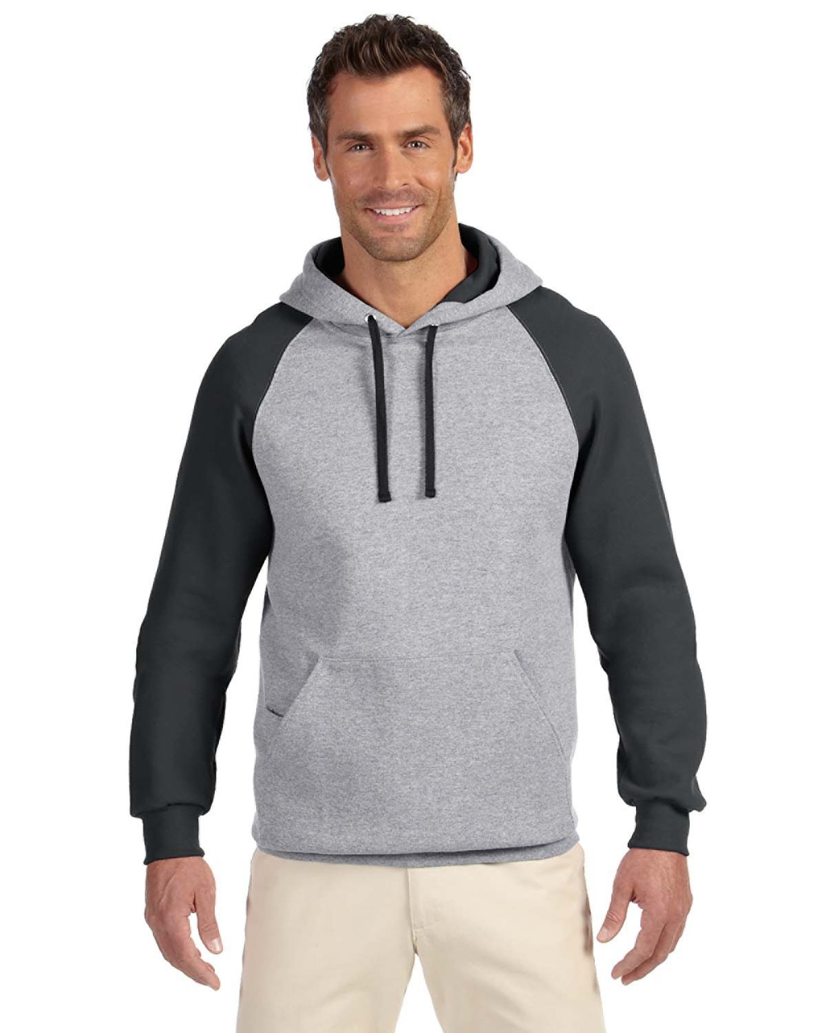 Jerzees NuBlend Colorblock Raglan Pullover Hoodie - The Ultimate Men's Casual Wear