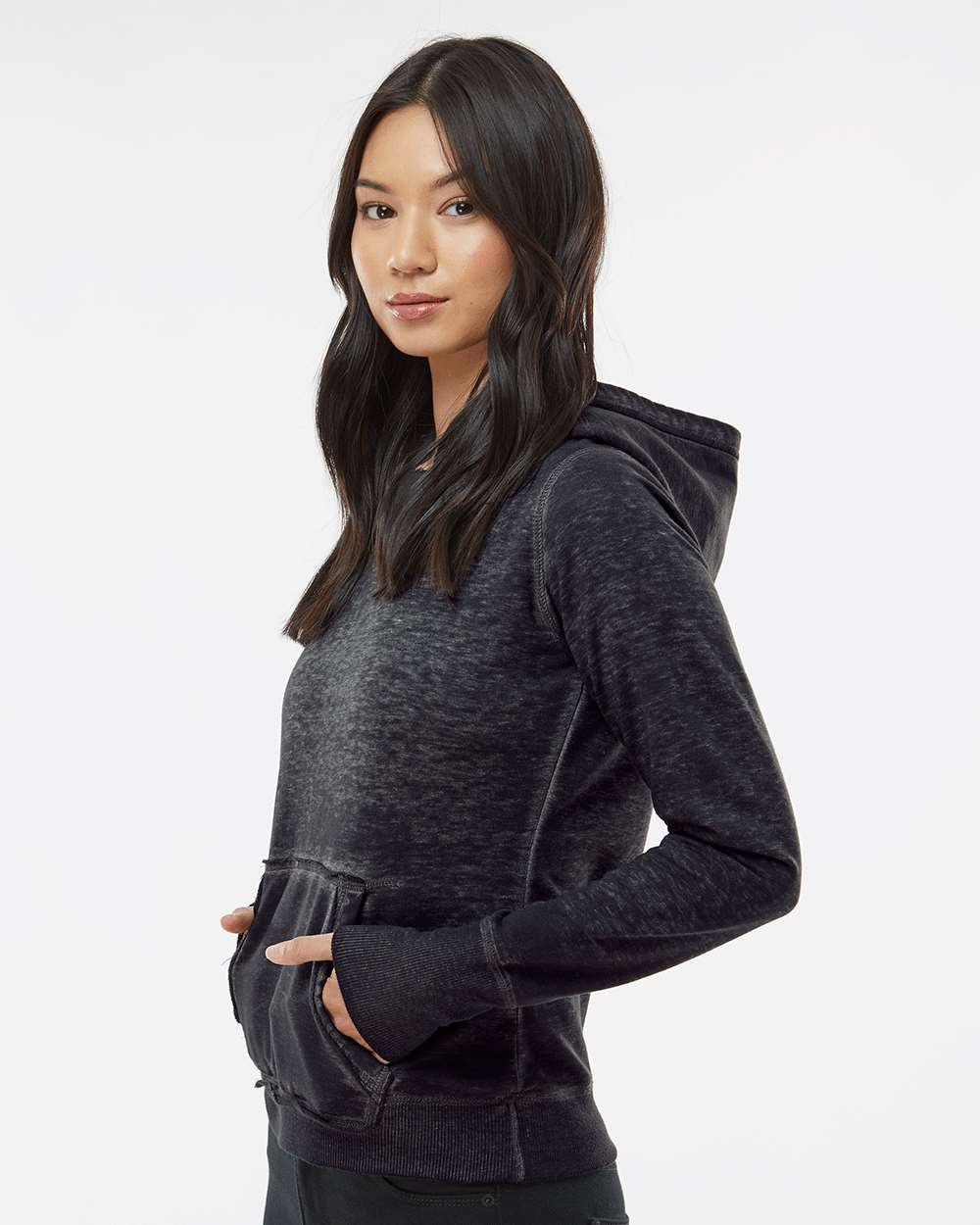 J America Ladies' Enchanting Zen Fleece Hooded Sweatshirt