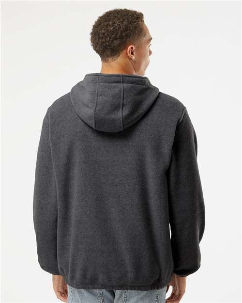 Burnside Polar Fleece Quarter-Zip Hooded Pullover: Cozy & Functional