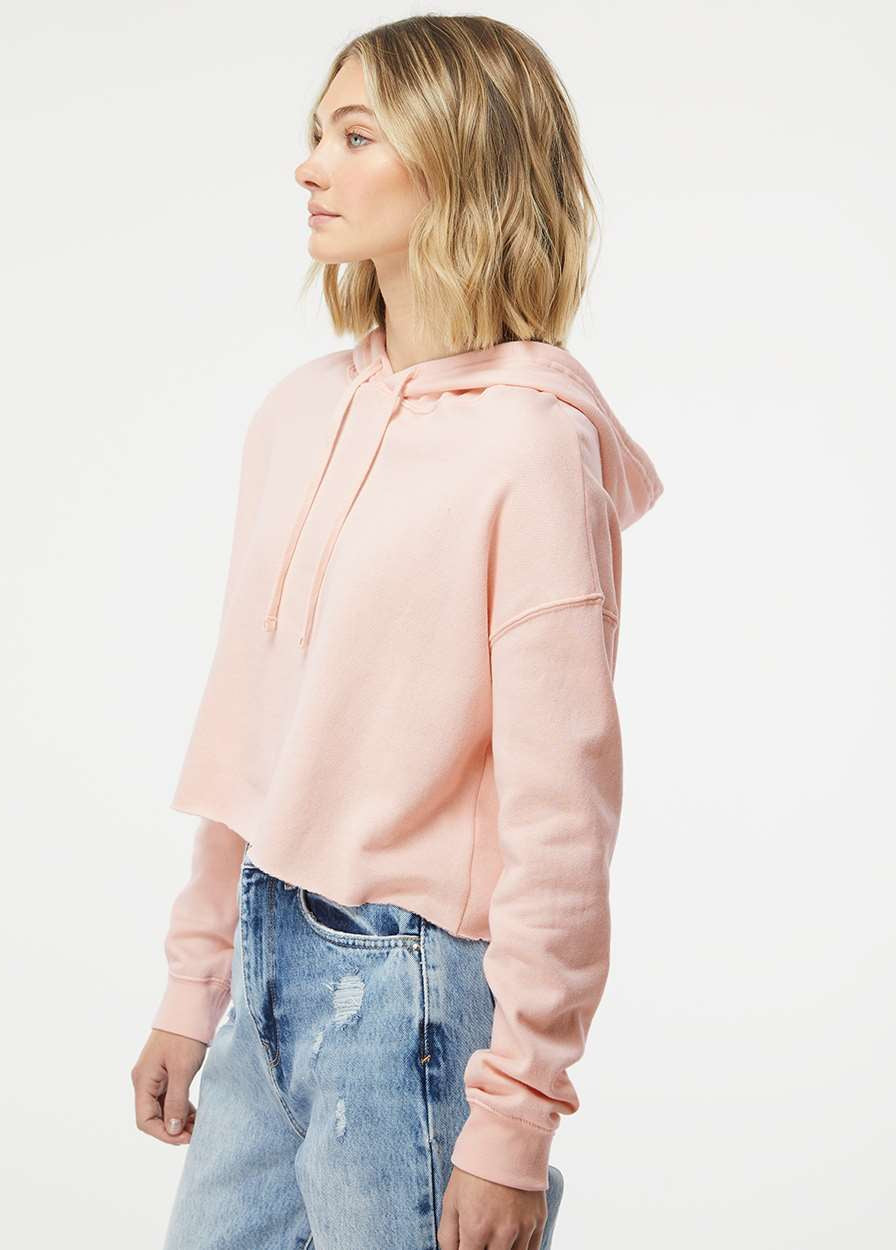 Independent Trading Co. Women's Stunning Lightweight Cropped Hooded Sweatshirt