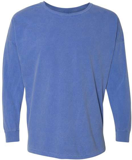 Comfort Colors' Cozy Garment-Dyed Drop-Shoulder Long Sleeve T-Shirt