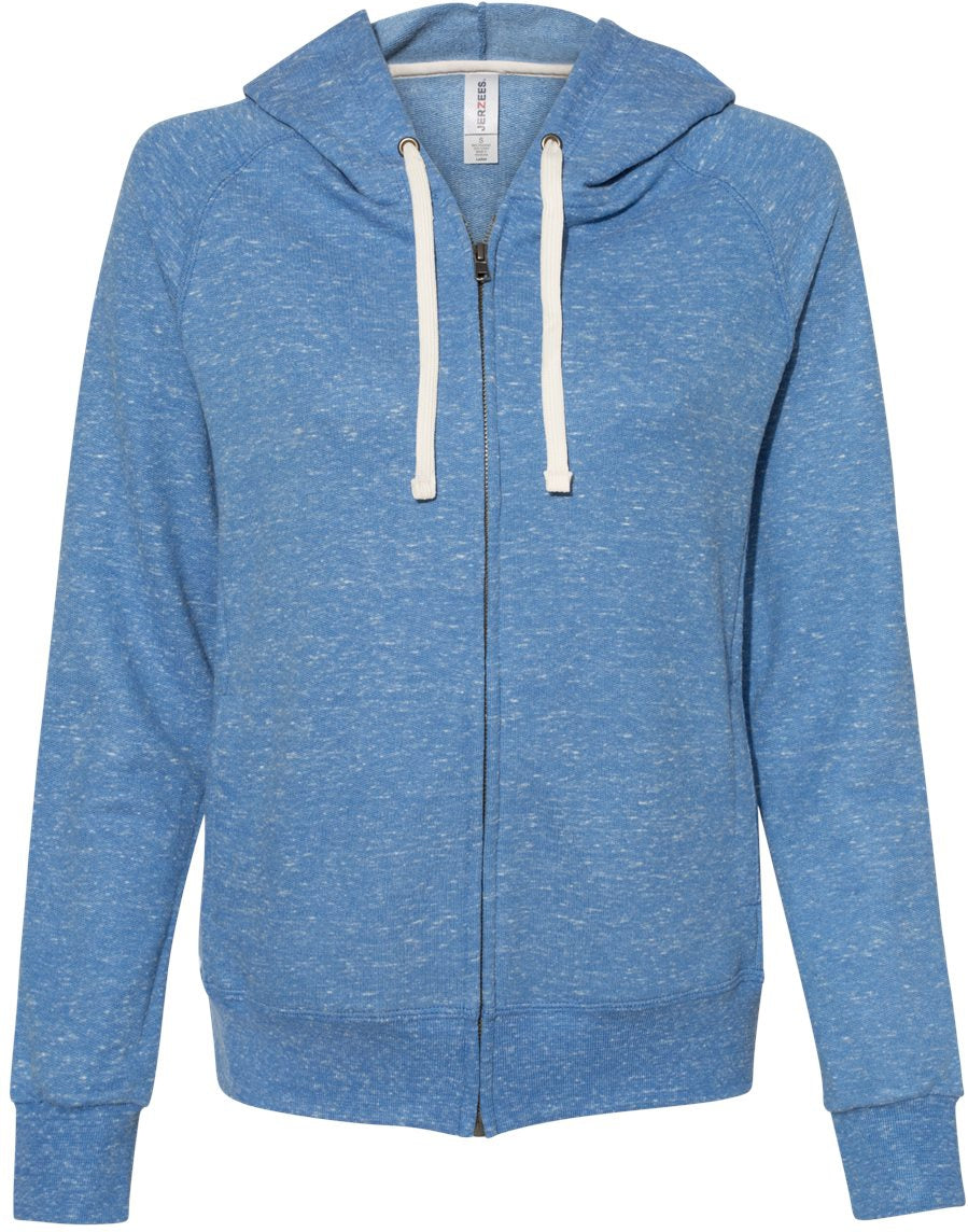 Jerzees Ladies' Snow Heather French Terry Full-Zip Hooded Sweatshirt: A Must-Have Fashion Essential!