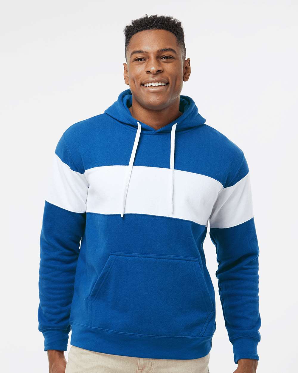 J. America's Stunning Varsity Fleece Colorblocked Hooded Sweatshirt - A Must-Have!