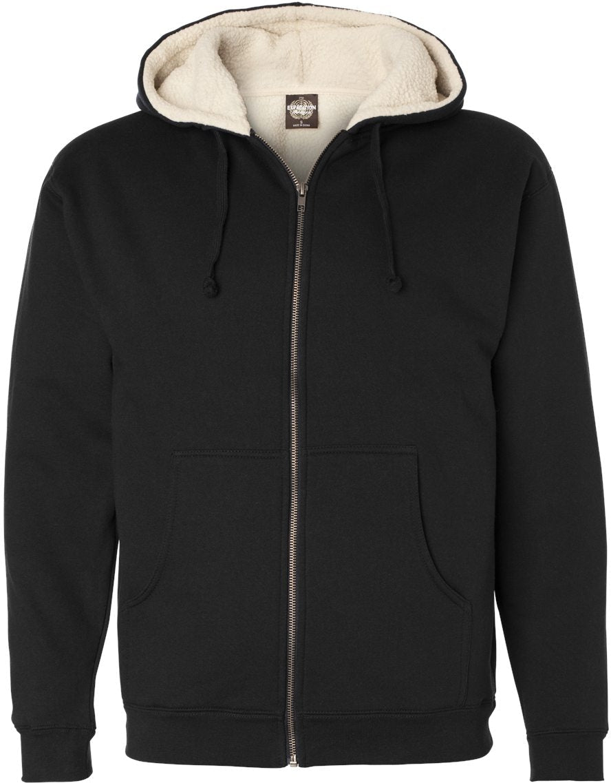 Independent Trading Co. Premium Sherpa-Lined Full-Zip Hoodie - A Men's Fashion Essential