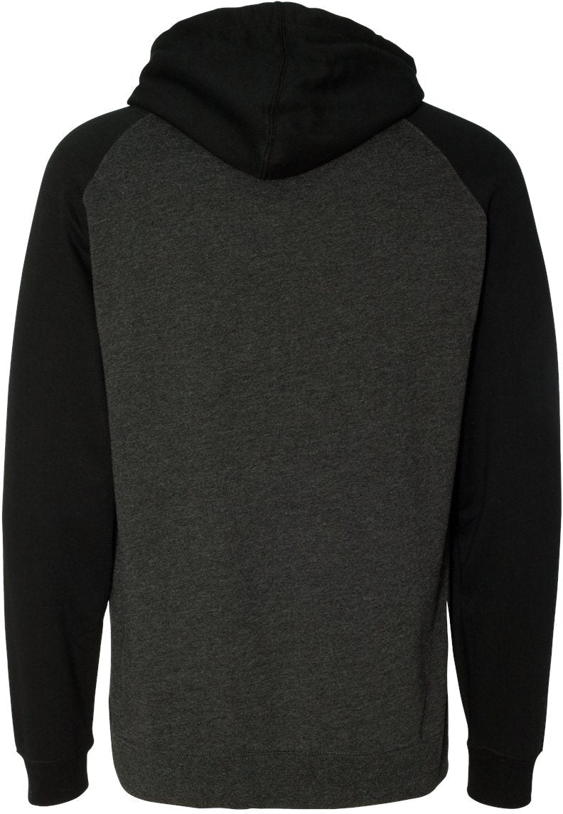 Independent Trading Co. Stylish Raglan Hooded Sweatshirt