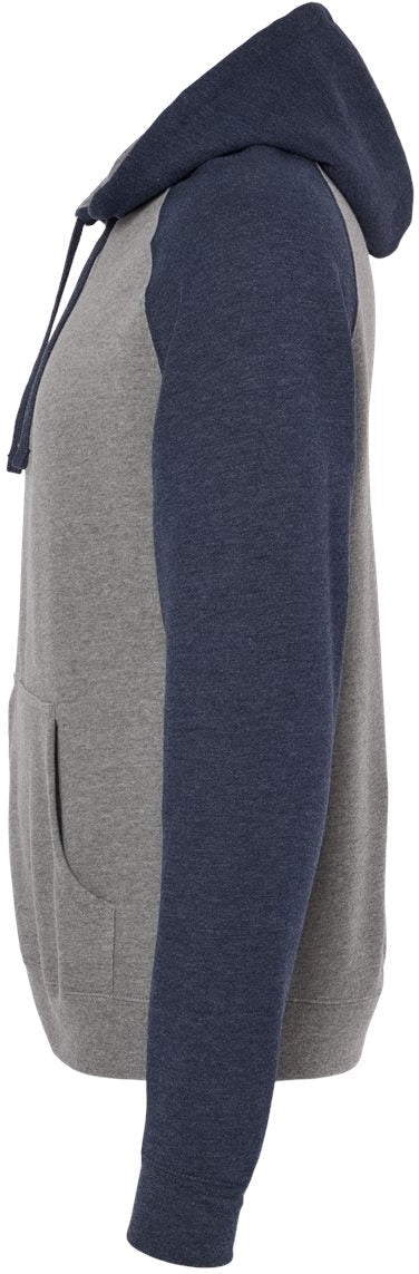 Independent Trading Co. Stylish Raglan Hooded Sweatshirt