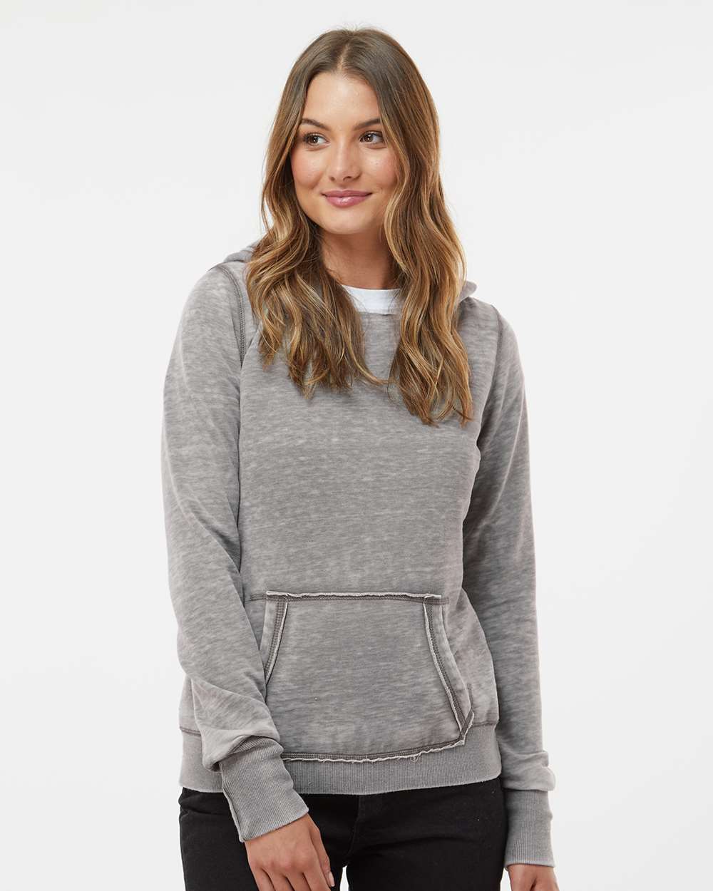 J America Ladies' Enchanting Zen Fleece Hooded Sweatshirt