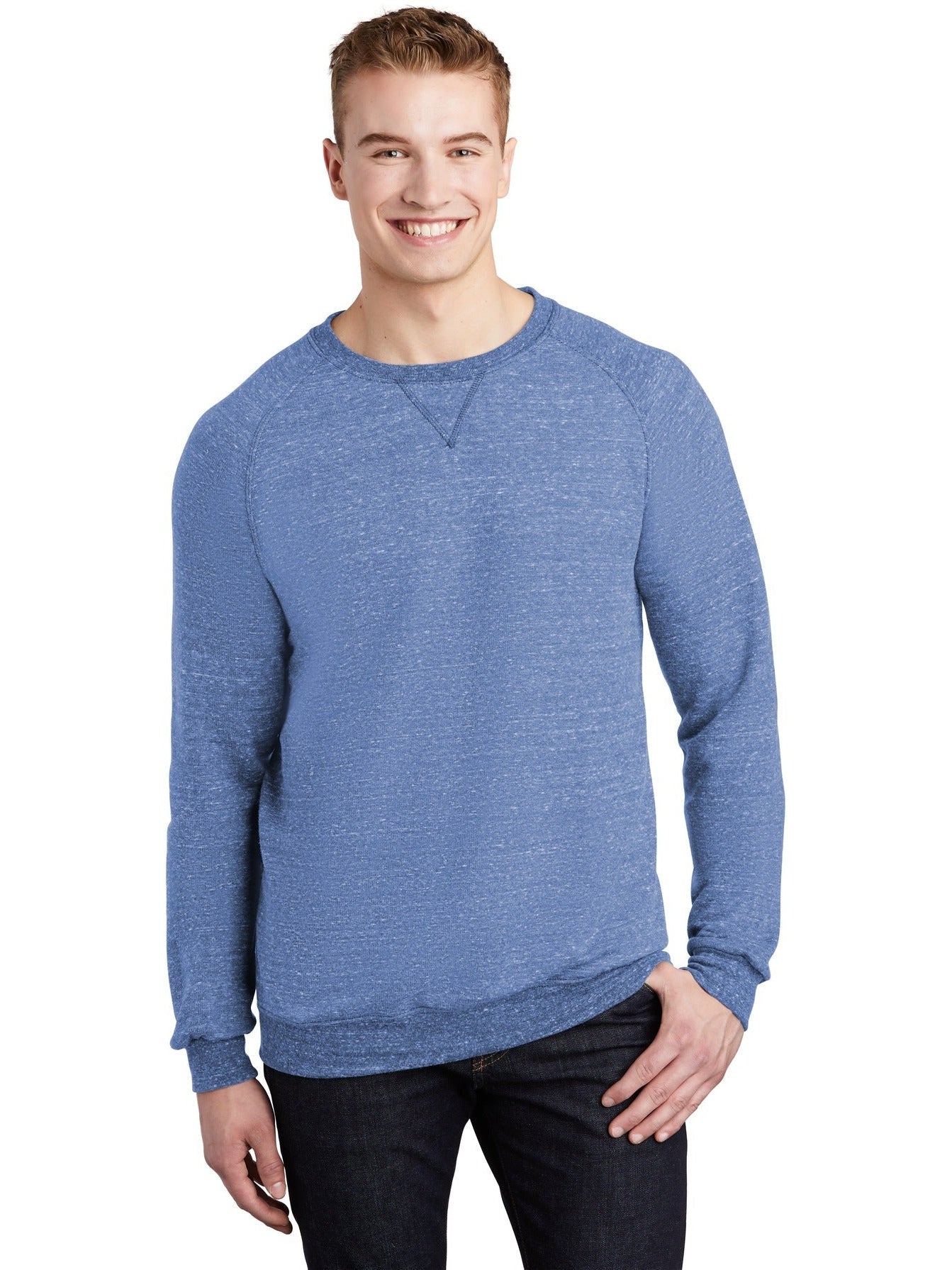 Jerzees Snow Heather French Terry Raglan Crew - The Ultimate Men's Casual Sweatshirt