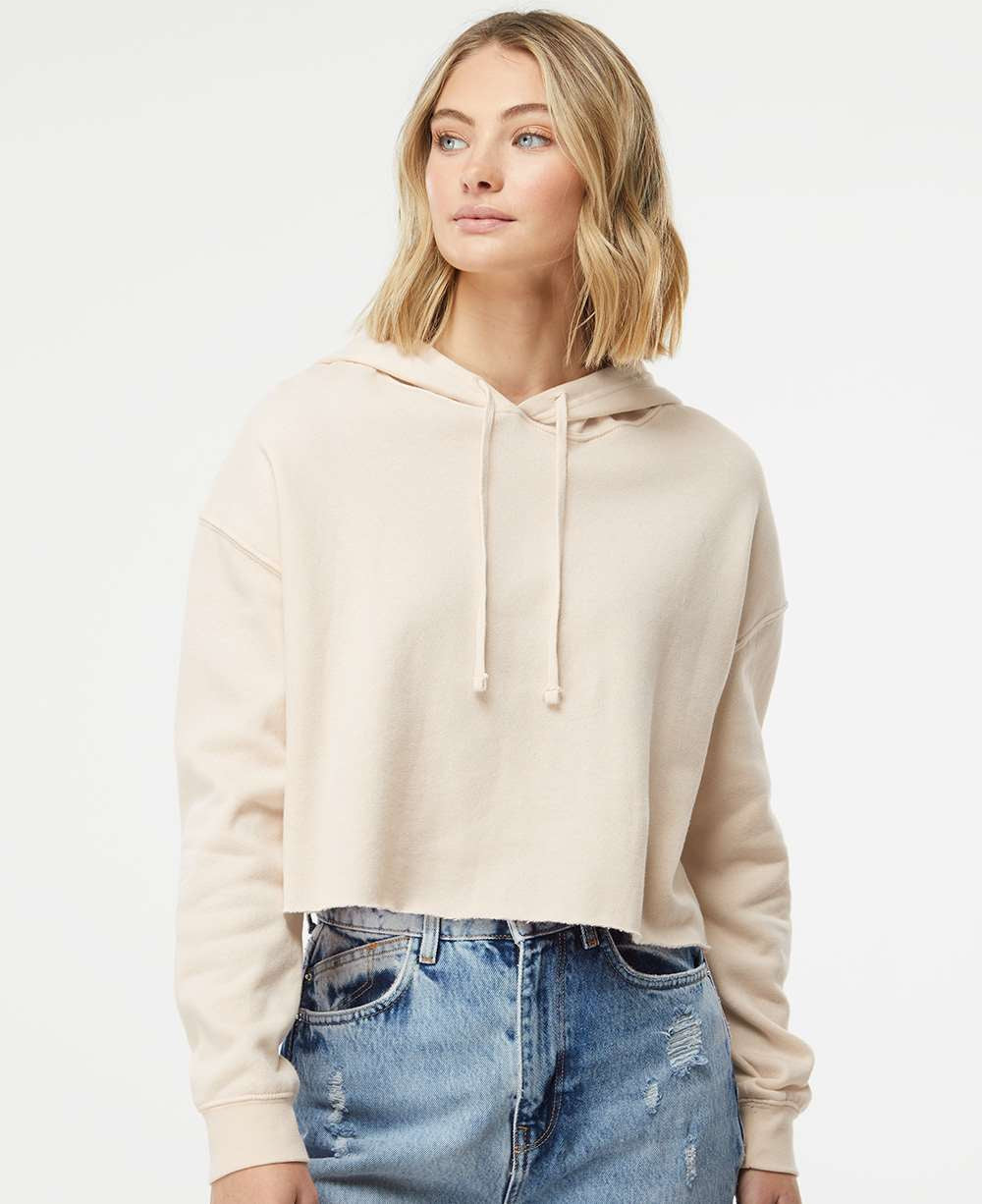 Independent Trading Co. Women's Stunning Lightweight Cropped Hooded Sweatshirt