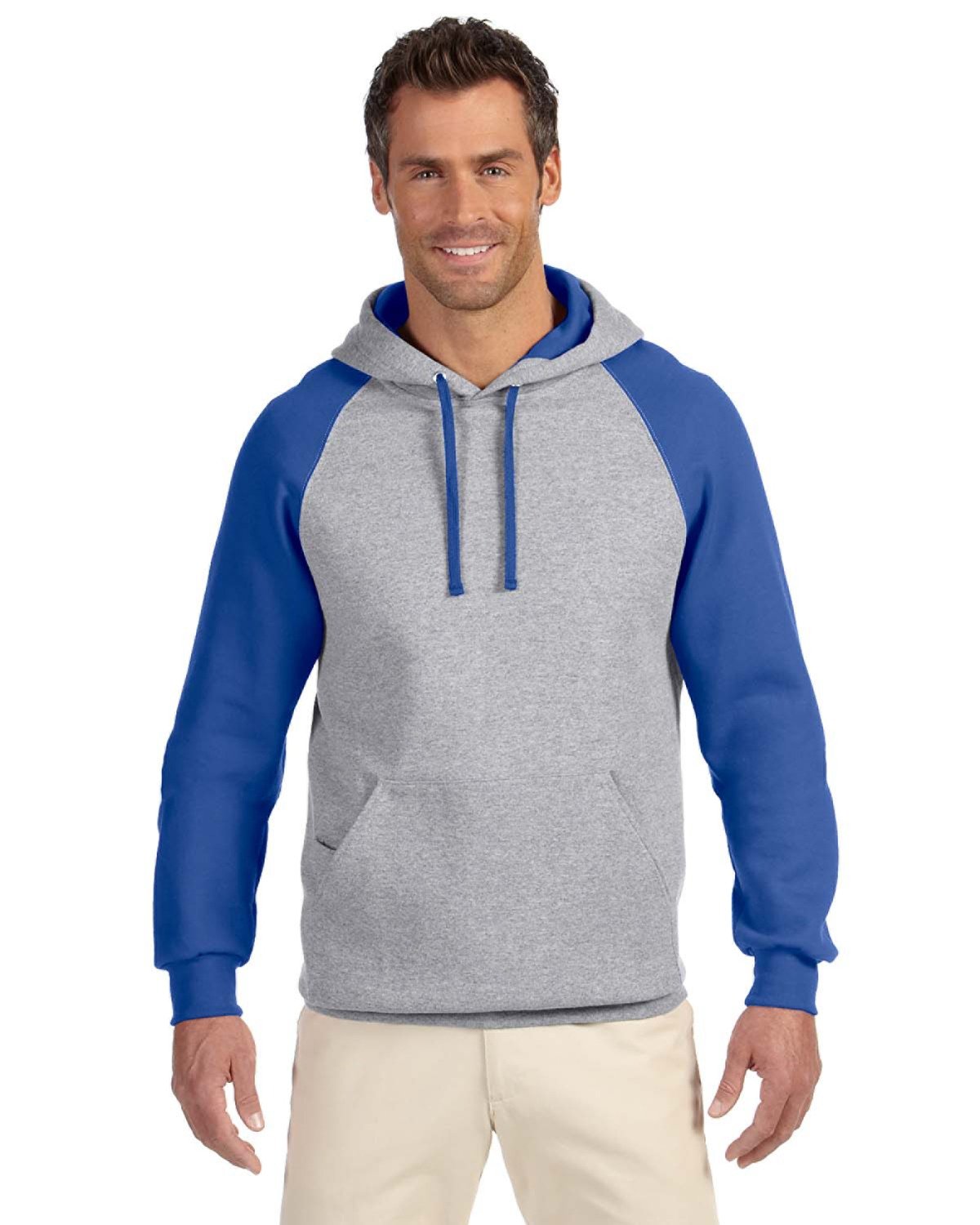 Jerzees NuBlend Colorblock Raglan Pullover Hoodie - The Ultimate Men's Casual Wear