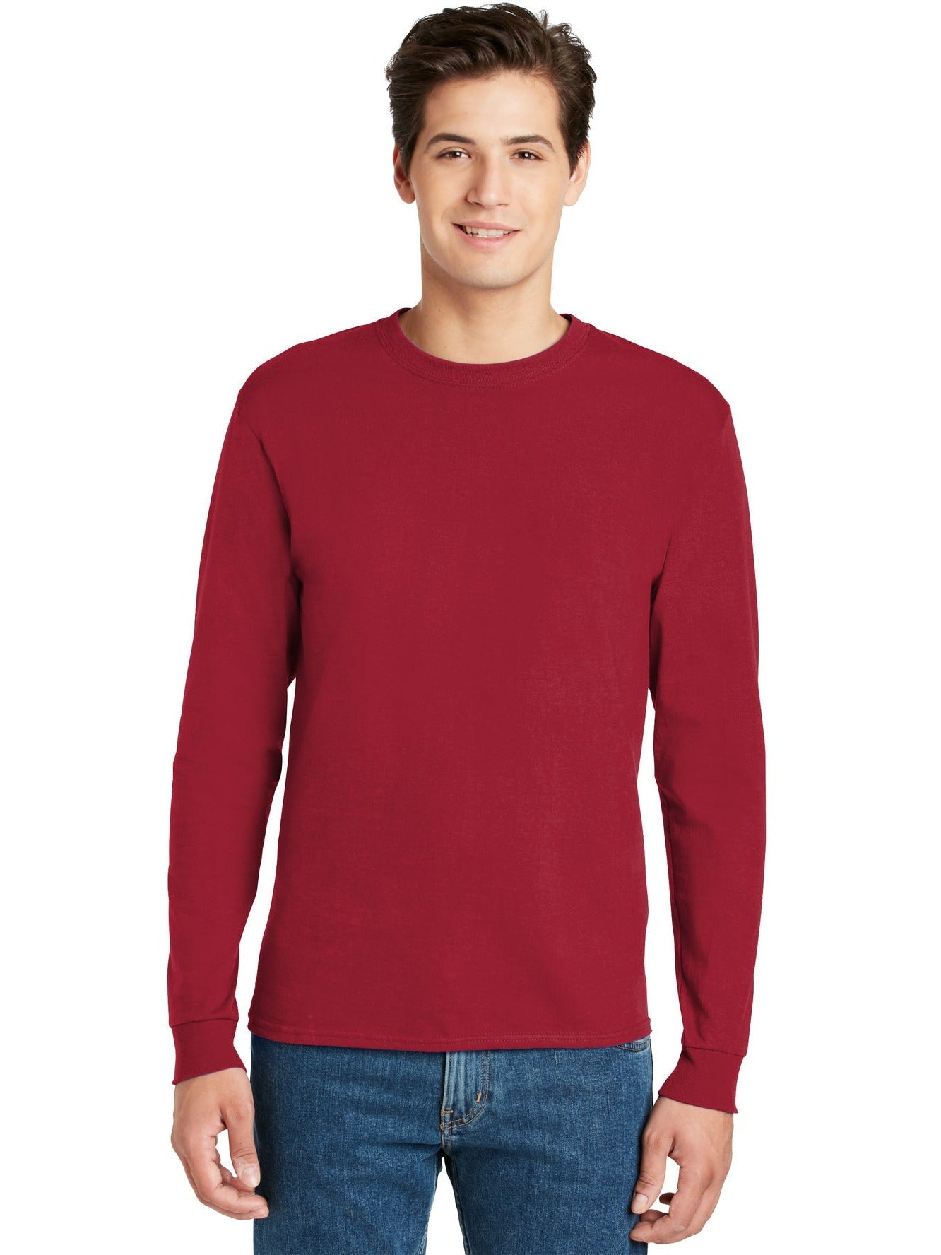 Hanes Authentic 100% Cotton Long Sleeve T-Shirt - Outlet Deal!