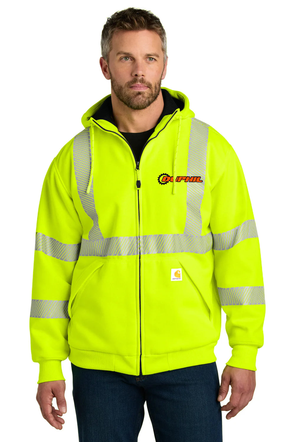 Carhartt ANSI 107 Class 3 Lined Full-Zip Sweatshirt: The Ultimate High-Visibility Gear