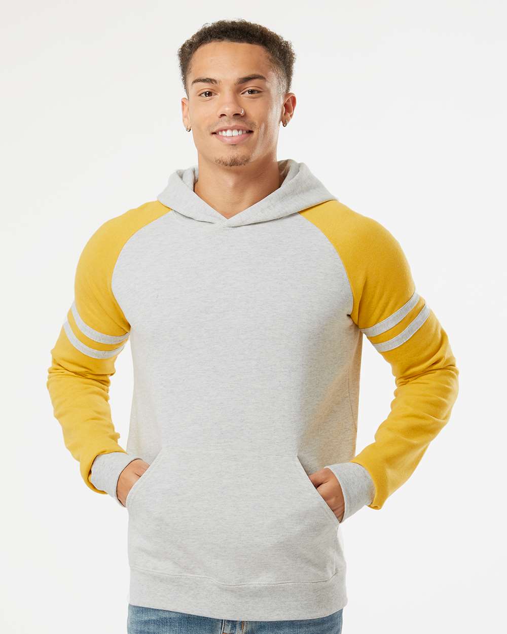 Jerzees Nublend Varsity Colorblocked Raglan Hoodie - A Must - Have Sweatshirt!