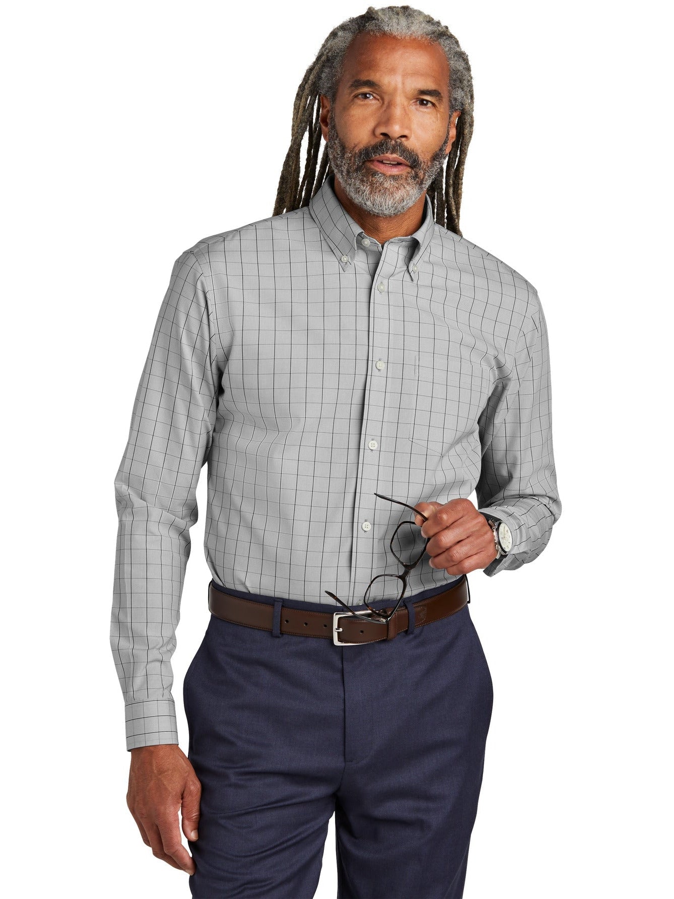 Brooks Brothers Wrinkle-Free Stretch Patterned Shirt - Look Sharp with Ease!