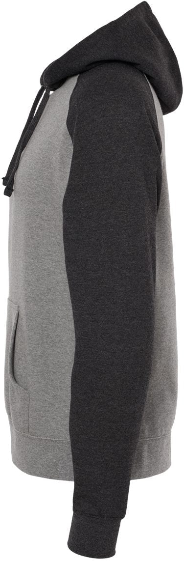 Independent Trading Co. Stylish Raglan Hooded Sweatshirt