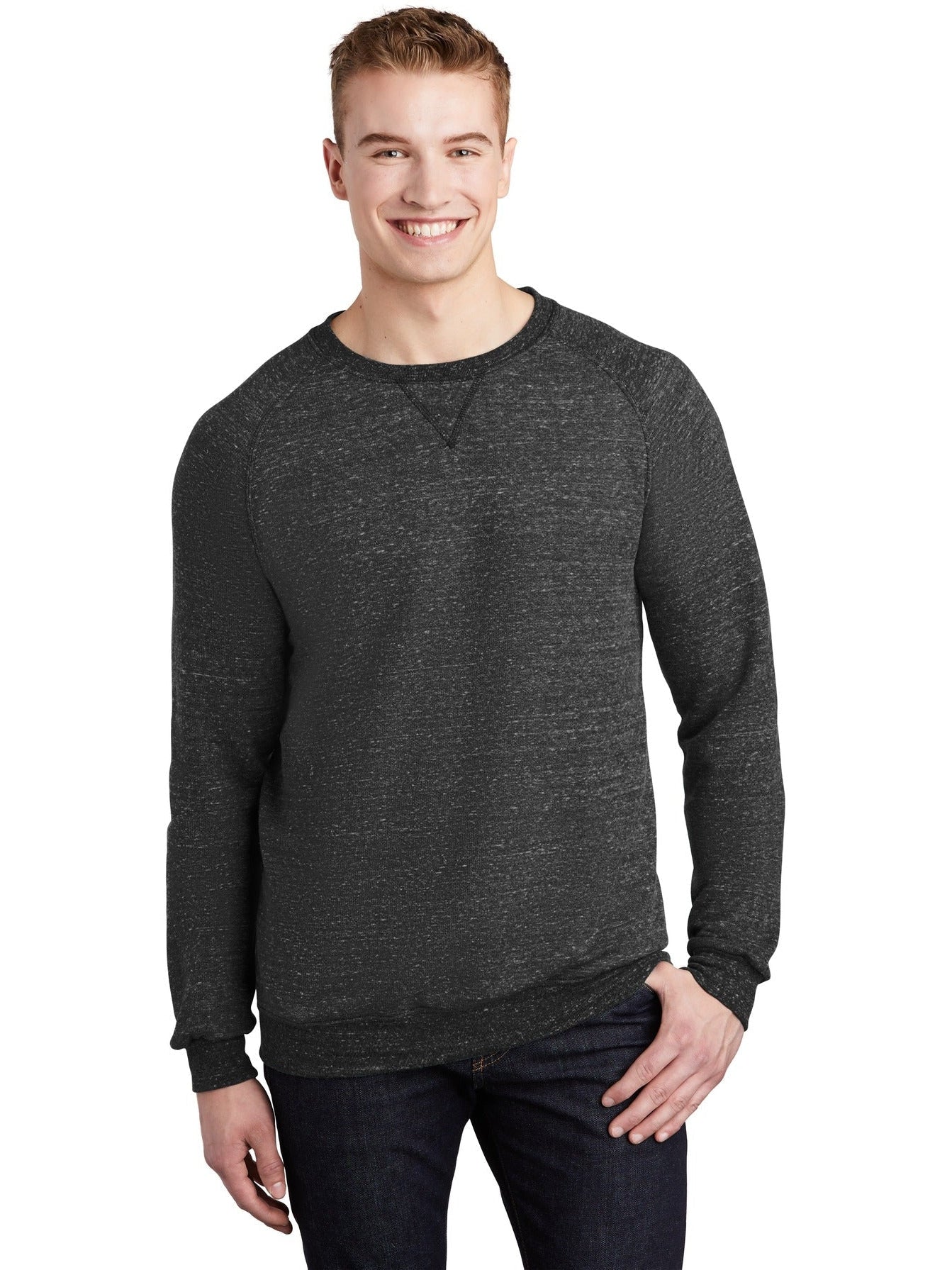 Jerzees Snow Heather French Terry Raglan Crew - The Ultimate Men's Casual Sweatshirt