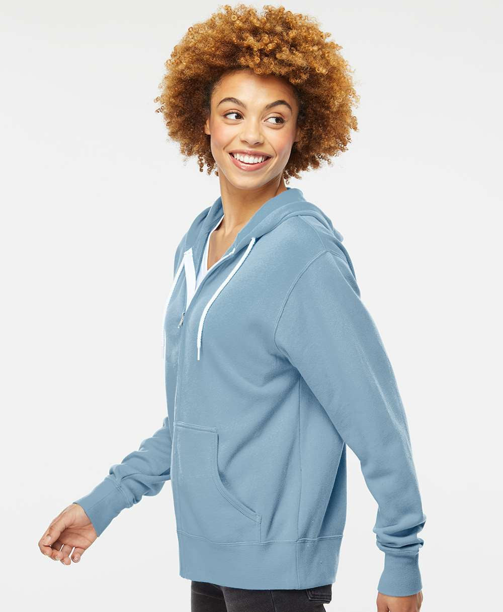 Independent Trading Co. Stylish Lightweight Full-Zip Hooded Sweatshirt