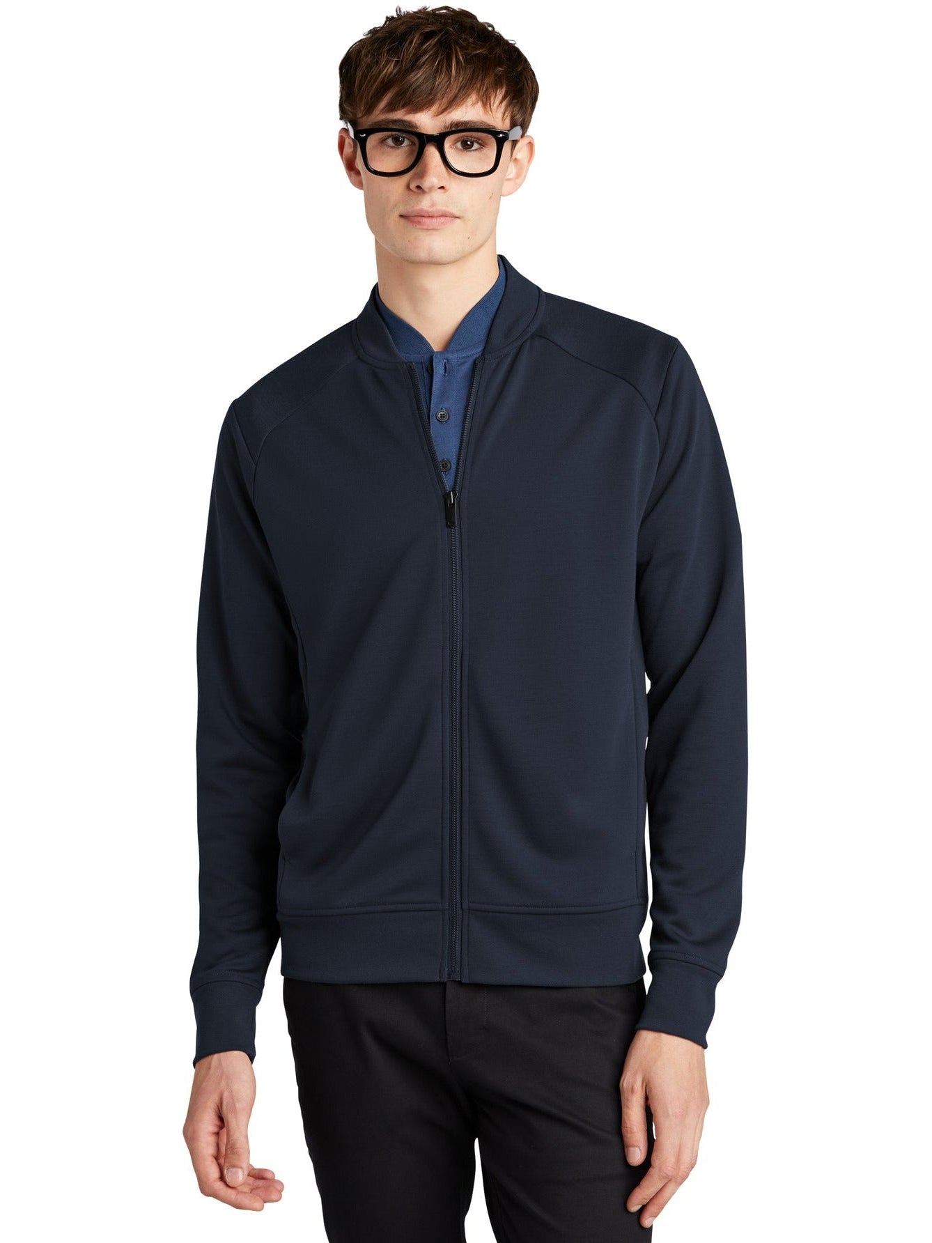 OUTLET - Mercer+Mettle Double - Knit Stylish Bomber Jacket