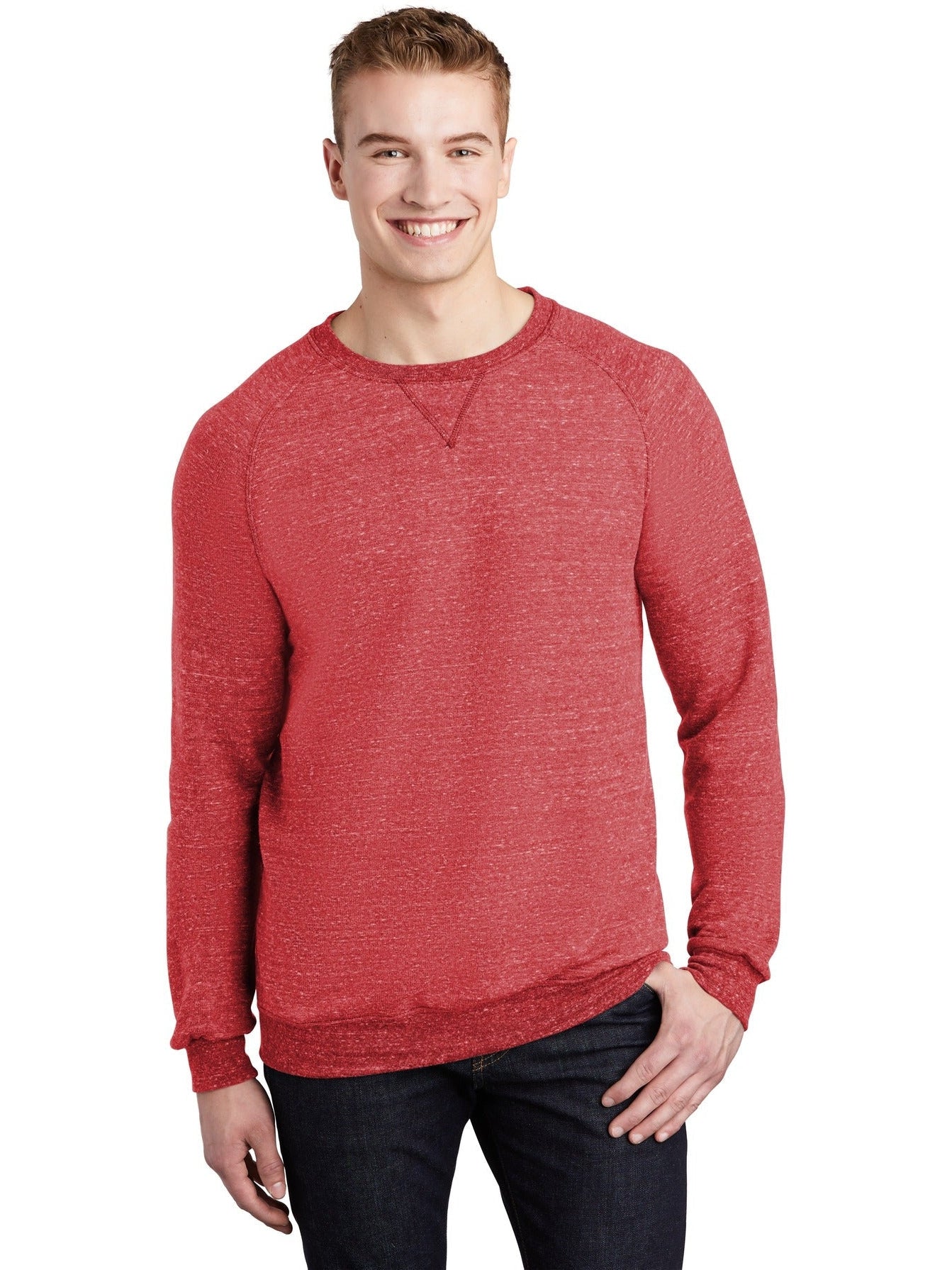 Jerzees Snow Heather French Terry Raglan Crew - The Ultimate Men's Casual Sweatshirt