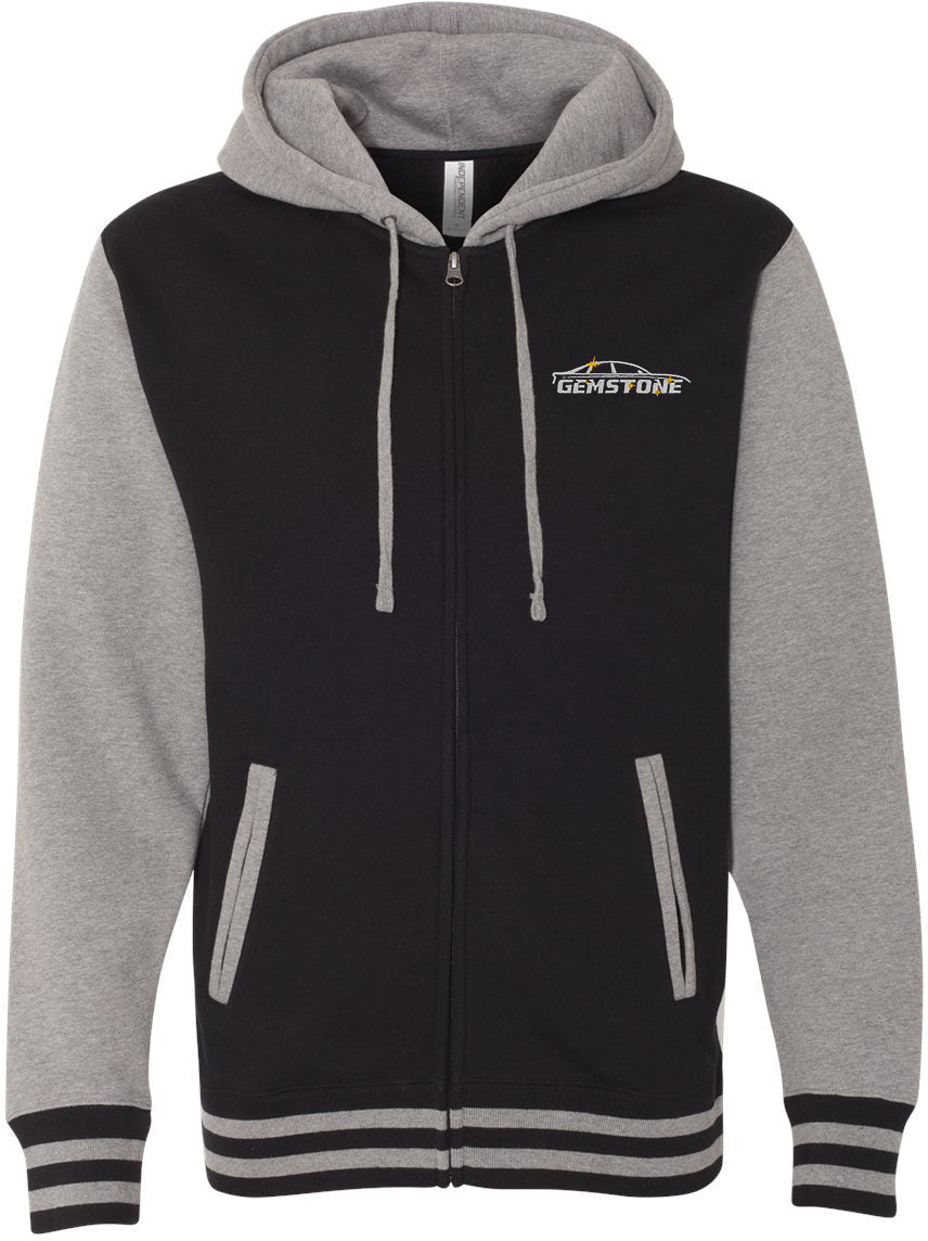 Independent Trading Co. Varsity Stylish Full-Zip Hooded Sweatshirt
