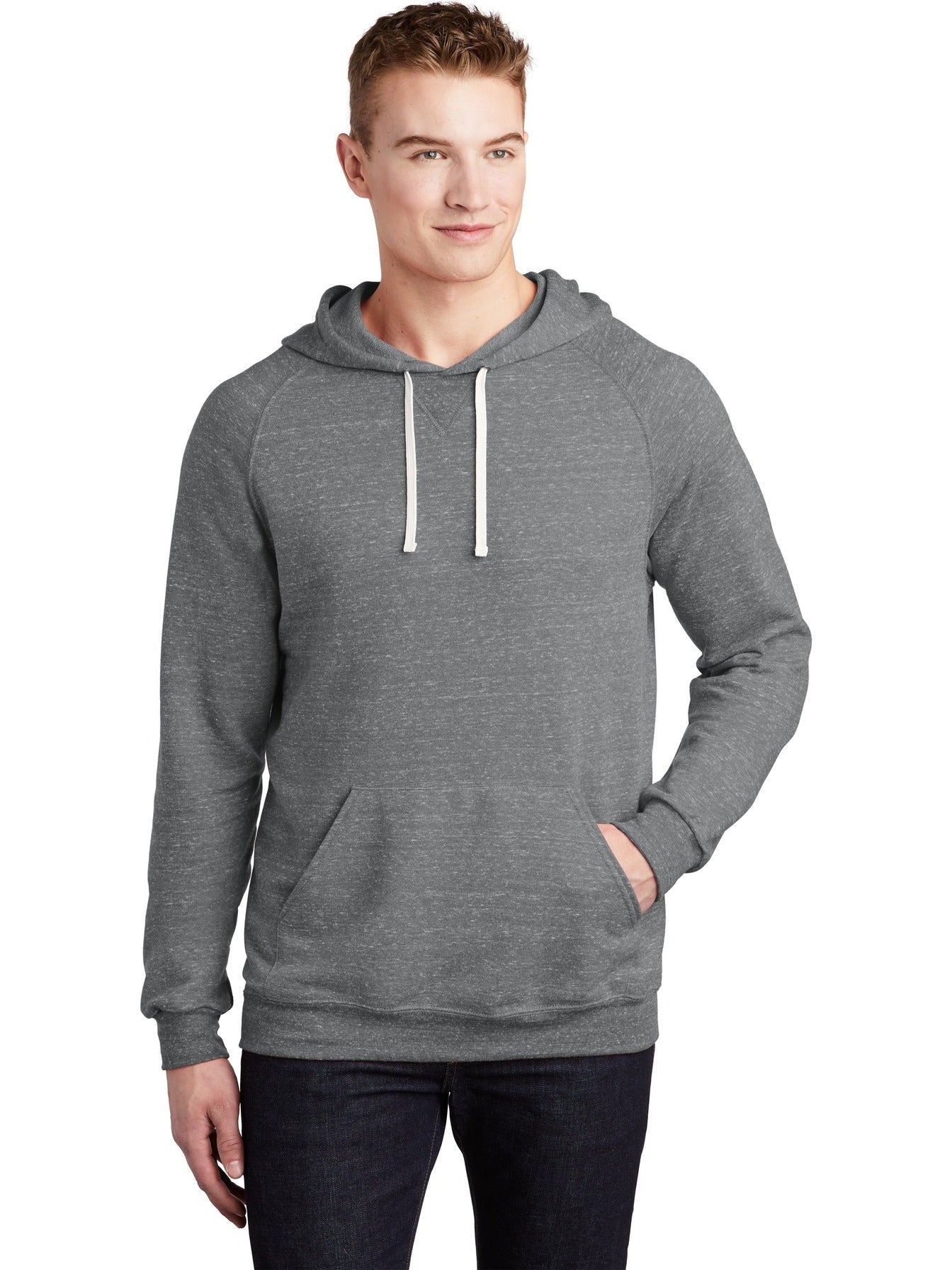 Jerzees Snow Heather French Terry Raglan Hoodie - A Must - Have for Men
