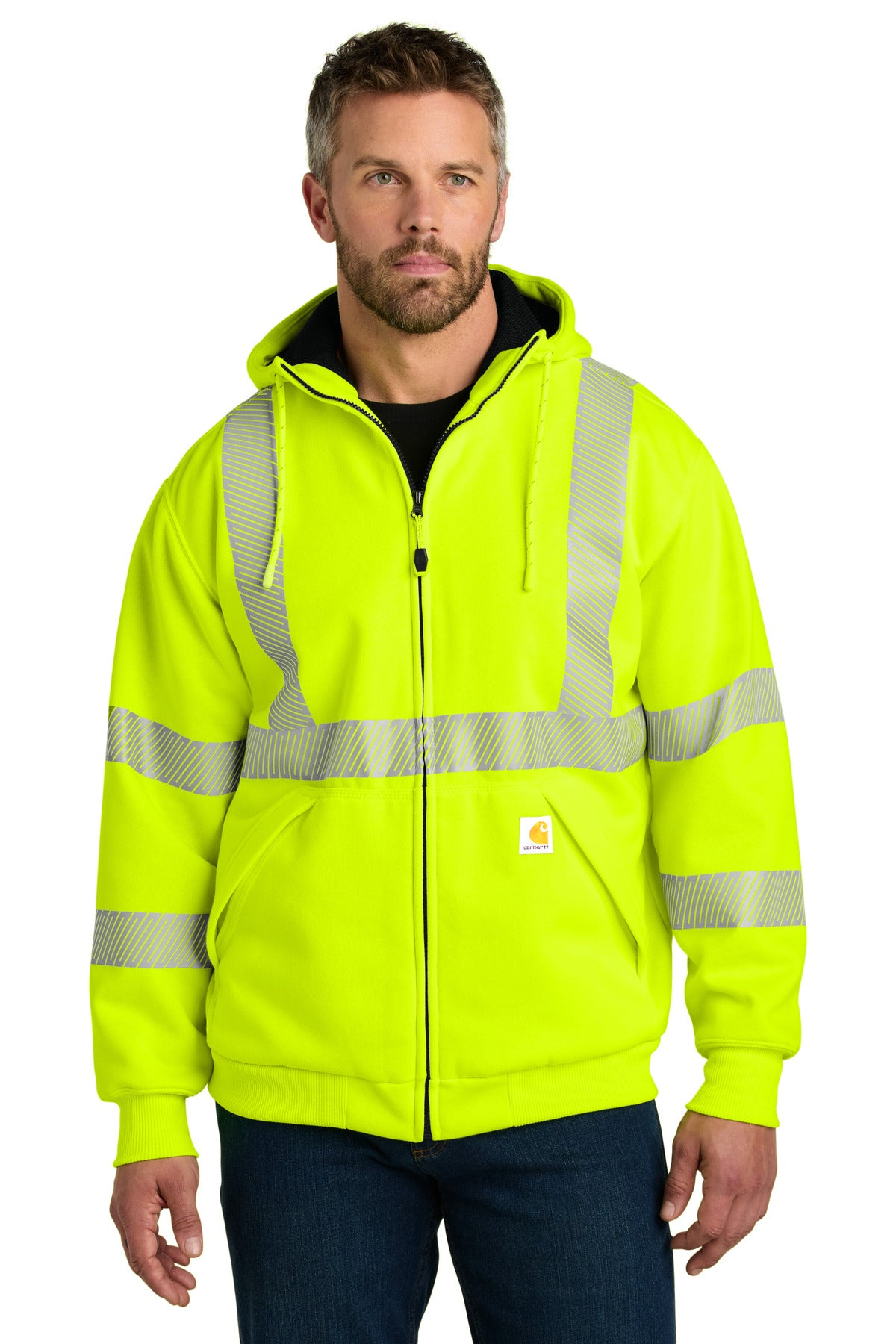 Carhartt ANSI 107 Class 3 Lined Full-Zip Sweatshirt: The Ultimate High-Visibility Gear