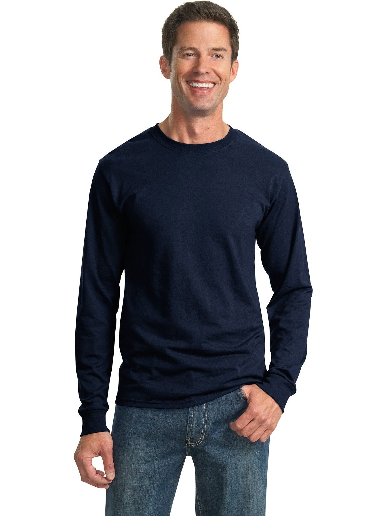 Jerzees Dri-Power 50/50 Cotton/Poly Long Sleeve T-Shirt - Premium Men's Sweatshirt