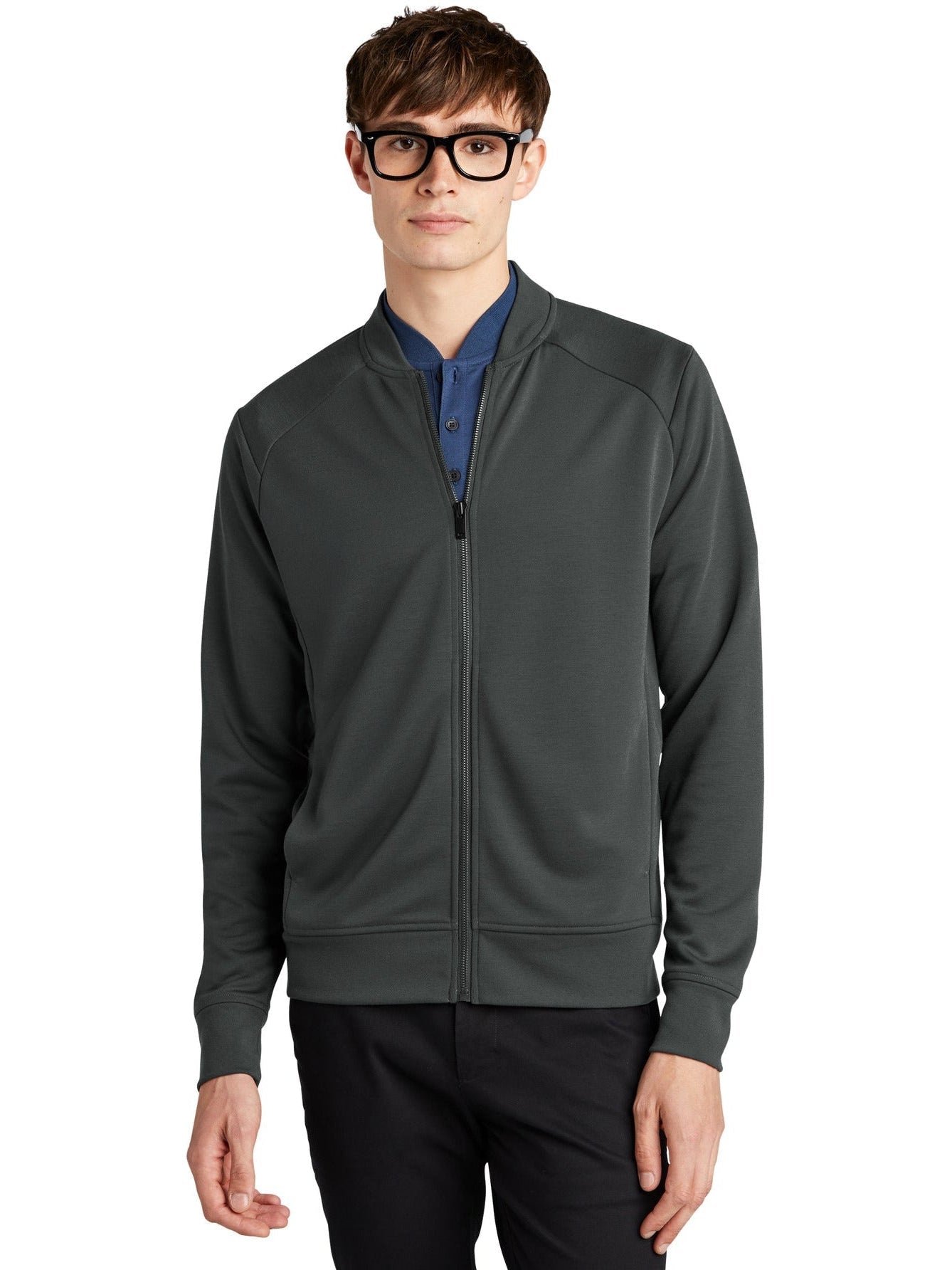 OUTLET - Mercer+Mettle Double - Knit Stylish Bomber Jacket
