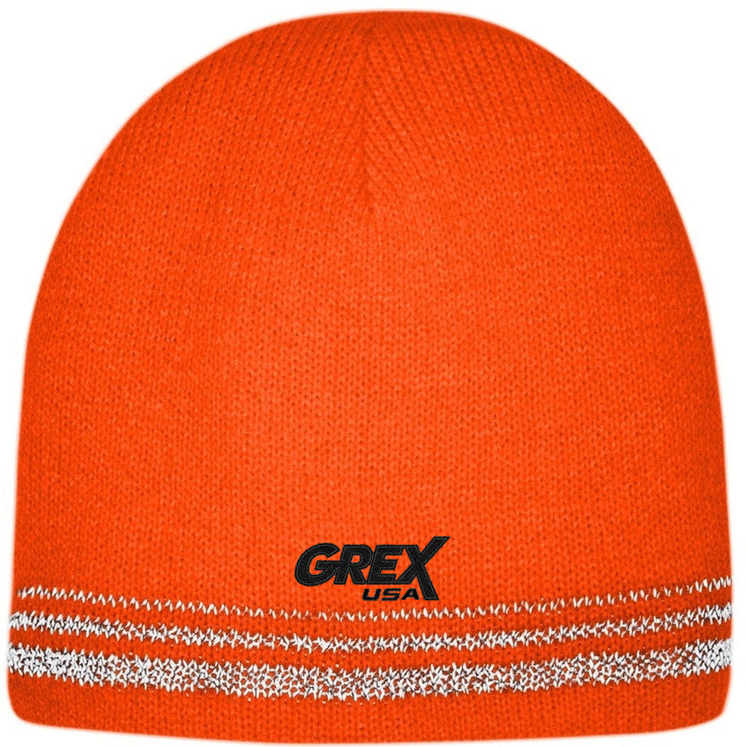 CornerStone Reflective Striped Lined Beanie for Enhanced Visibility