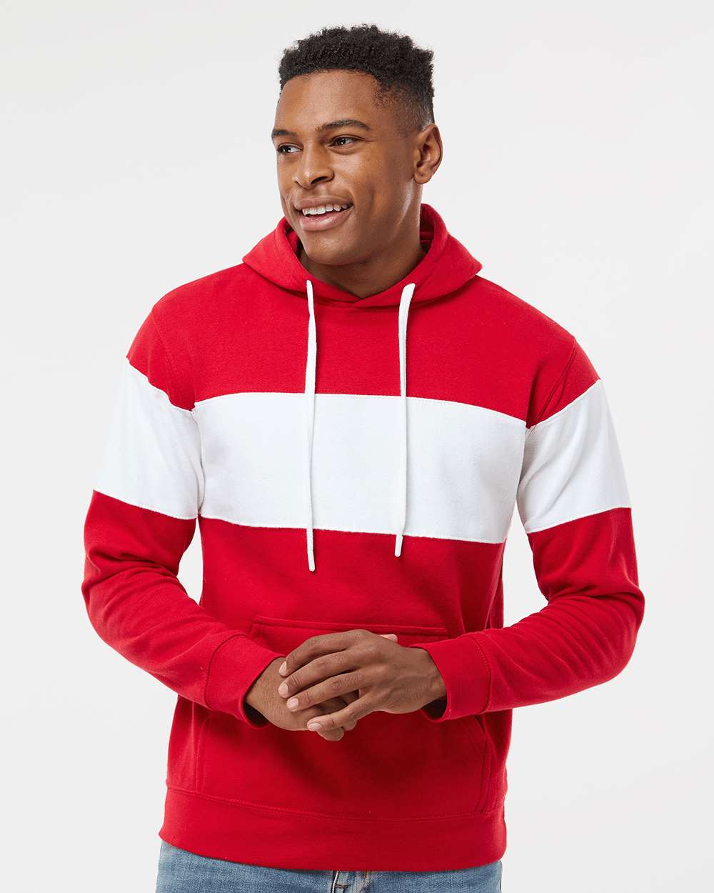 J. America's Stunning Varsity Fleece Colorblocked Hooded Sweatshirt - A Must-Have!