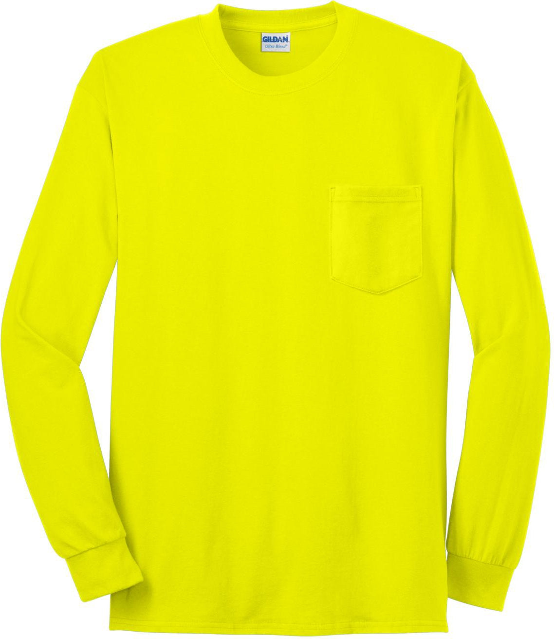 Gildan Ultra Cotton 100% Cotton Long Sleeve T - Shirt with Pocket - Outlet Deal!