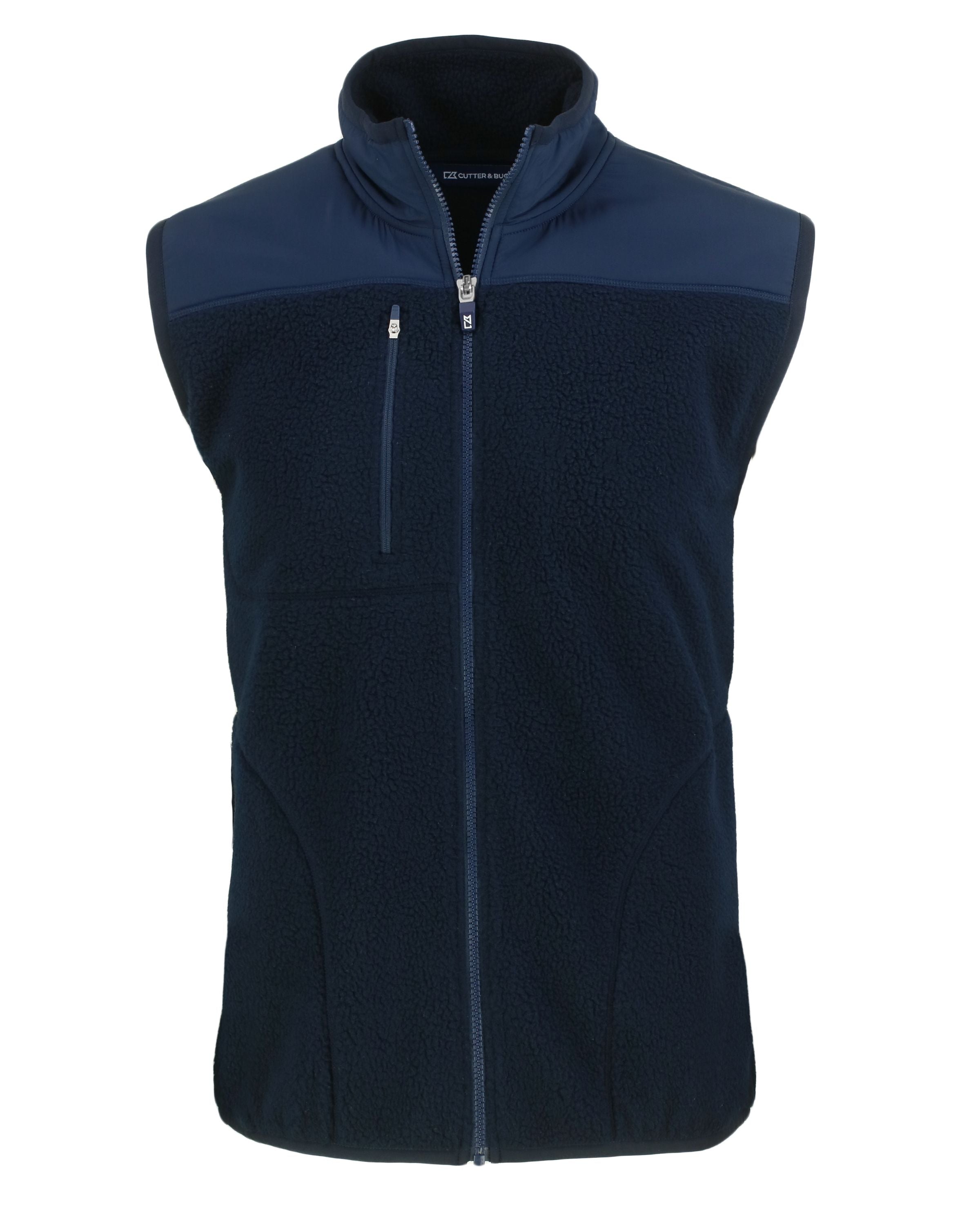 OUTLET - Cutter & Buck Men's Big & Tall Cascade Eco Sherpa Fleece Vest: A Sustainable Outdoor Essential