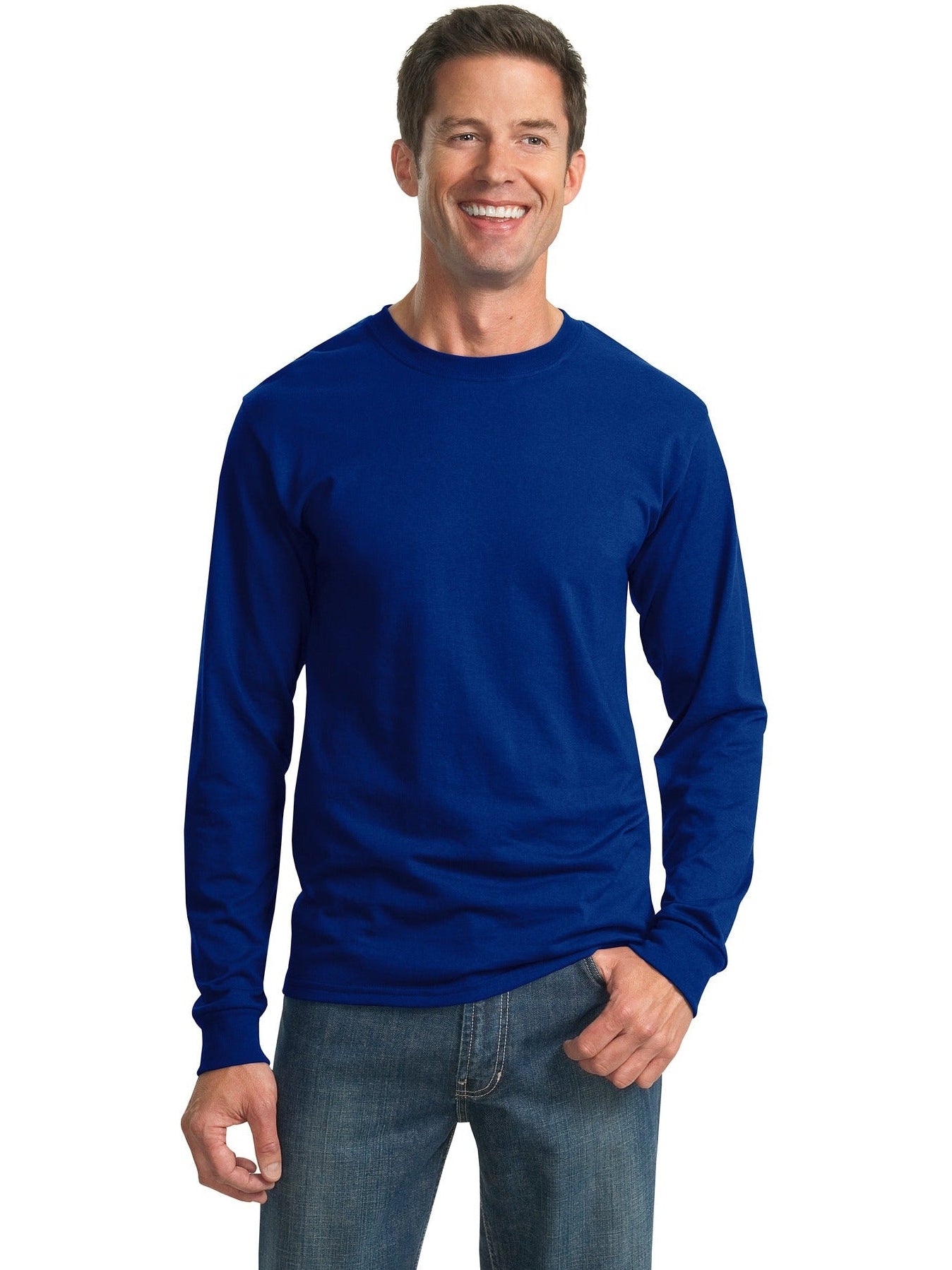 Jerzees Dri-Power 50/50 Cotton/Poly Long Sleeve T-Shirt - Premium Men's Sweatshirt