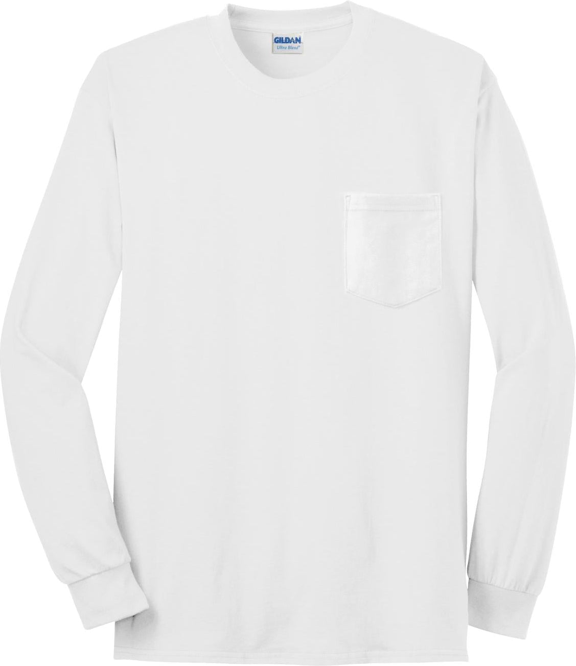Gildan Ultra Cotton 100% Cotton Long Sleeve T - Shirt with Pocket - Outlet Deal!