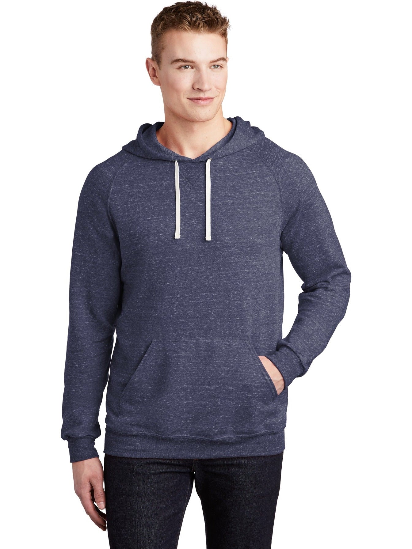 Jerzees Snow Heather French Terry Raglan Hoodie - A Must - Have for Men