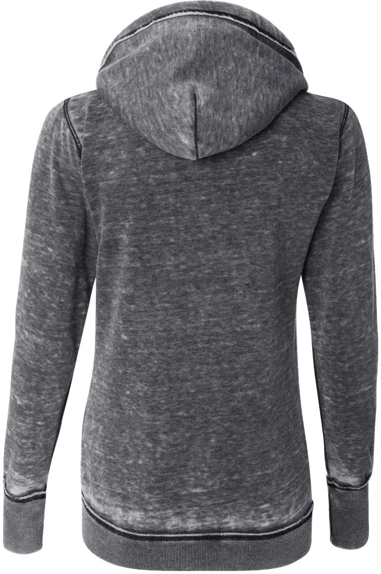 J America Women's Stylish Zen Fleece Full-Zip Hooded Sweatshirt
