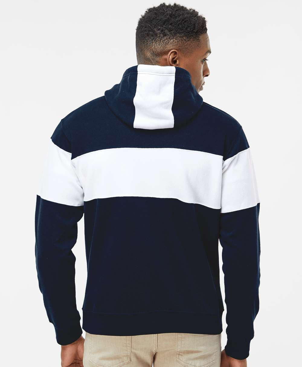 J. America's Stunning Varsity Fleece Colorblocked Hooded Sweatshirt - A Must-Have!