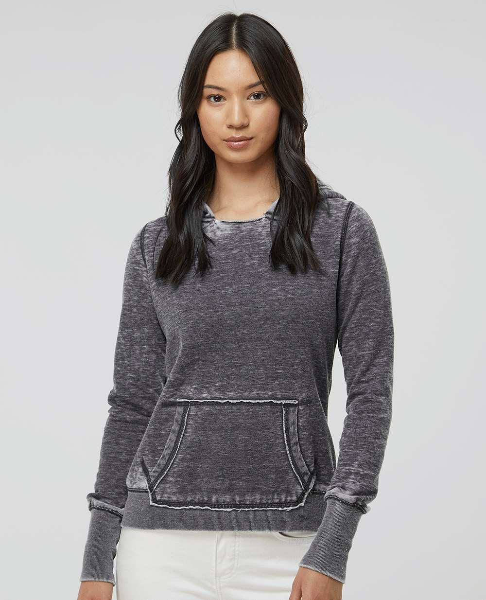 J America Ladies' Enchanting Zen Fleece Hooded Sweatshirt