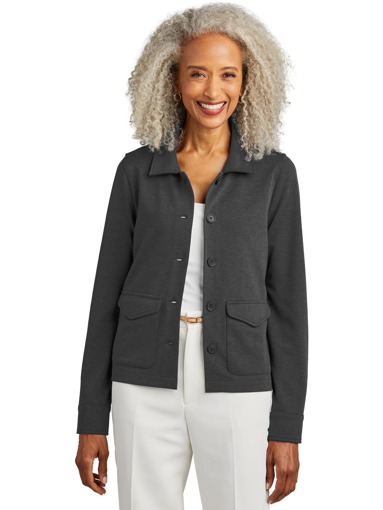 Brooks Brothers Women's Alluring Stretch Button Mid-Layer Jacket