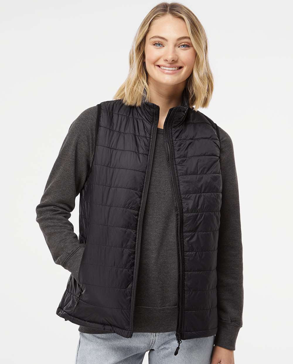 Independent Trading Co. Women's Premium Collapsible Puffer Vest