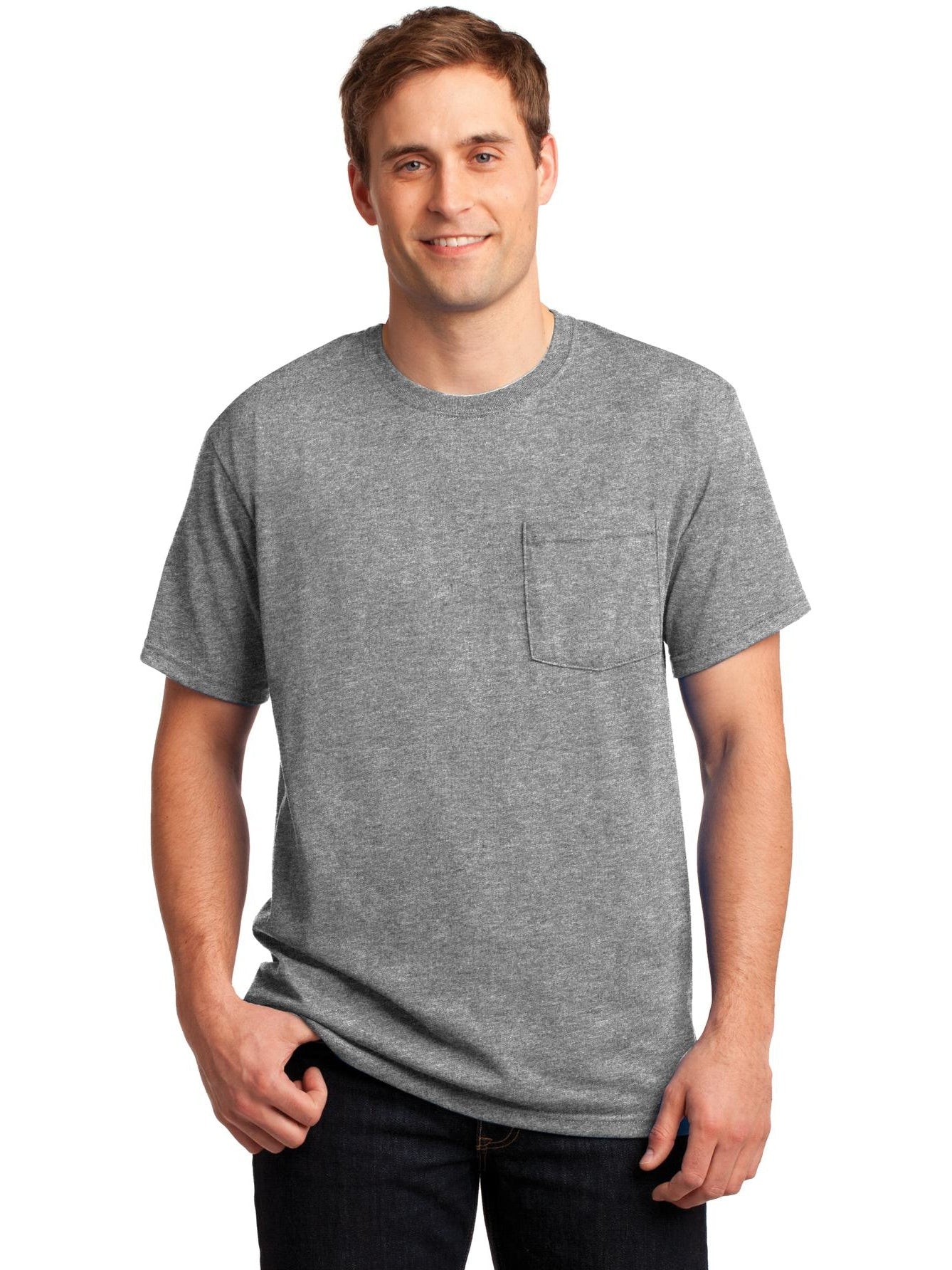 Jerzees Dri-Power Active: Premium 50/50 Cotton/Poly Pocket T-Shirt