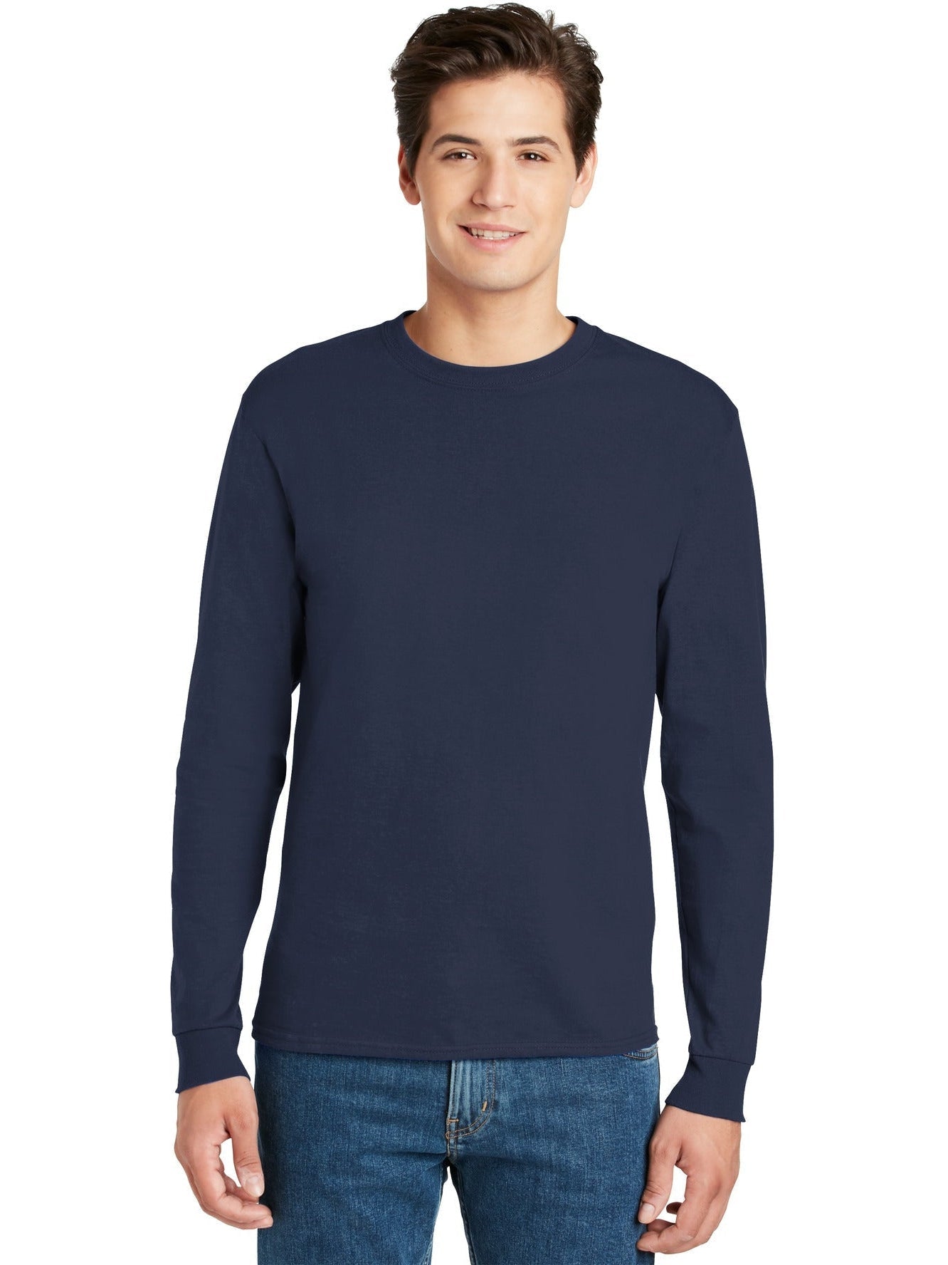 Hanes Authentic 100% Cotton Long Sleeve T-Shirt - Outlet Deal!