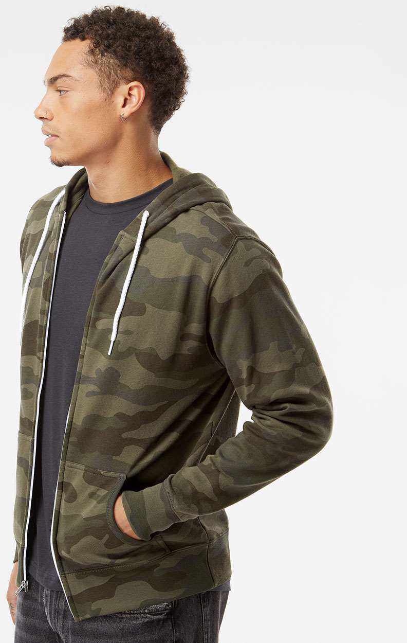 Independent Trading Co. Stylish Lightweight Full-Zip Hooded Sweatshirt